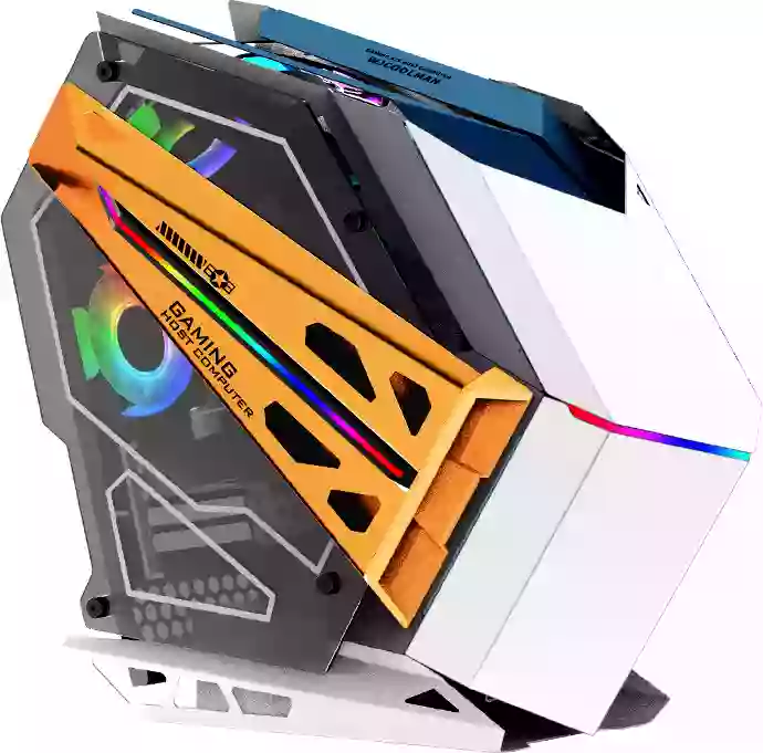 Cabinet Design M-ATX Gaming Tower Computer Casing With RGB Fans and LED strip